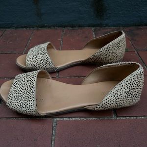 J.Crew Factory Morgan Peep-Toe Flats Size 9